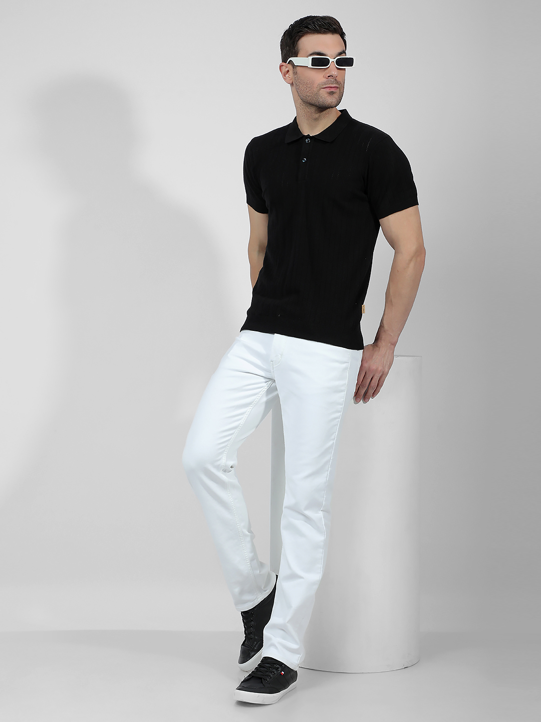 Numero Uno Men Faded White Jeans